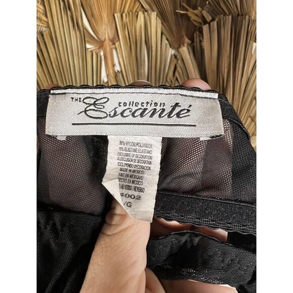 Vintage Black & White Lace Bra 34C‎ Escante - Picture 5 of 5